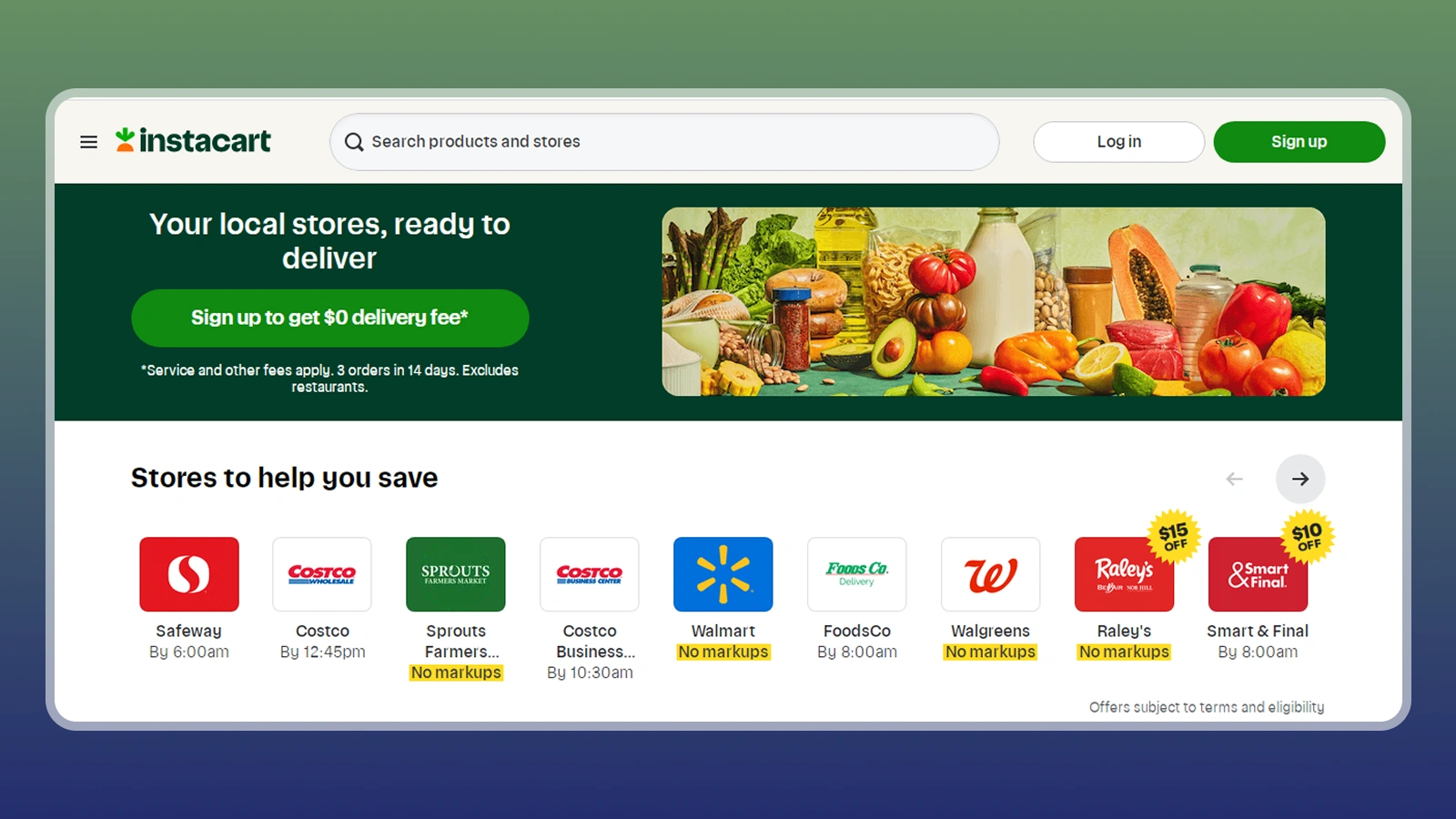 Instacart website