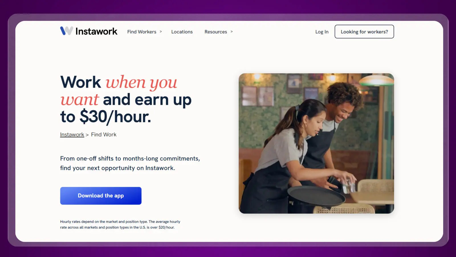 página web de instawork