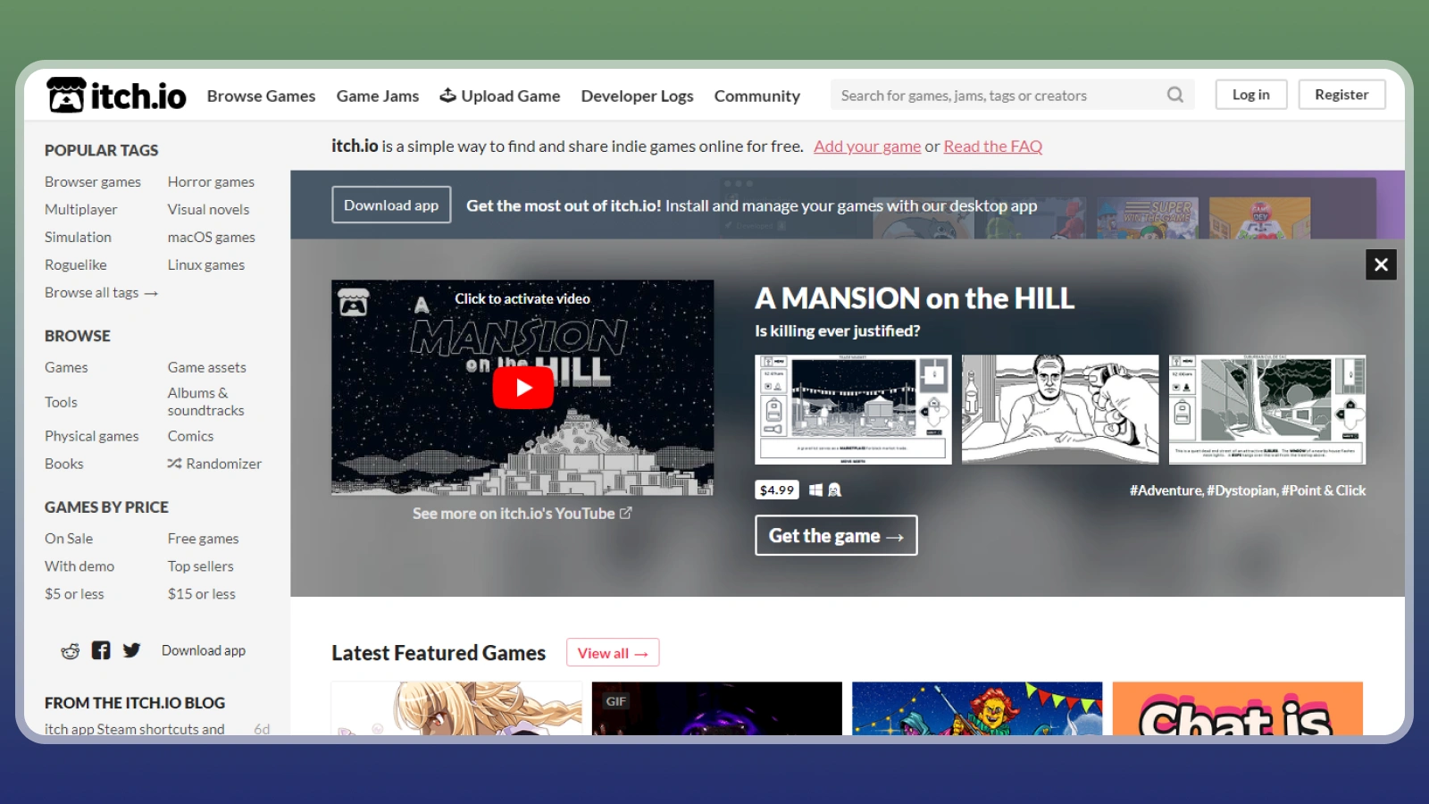 Itch website