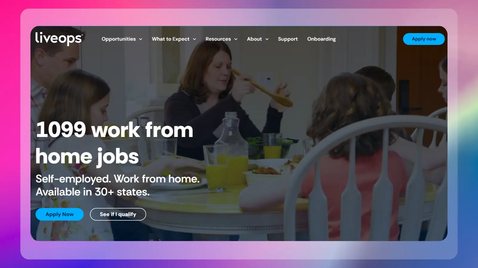 Liveops website homepage