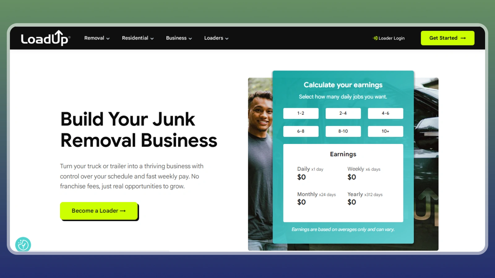 LoadUp website