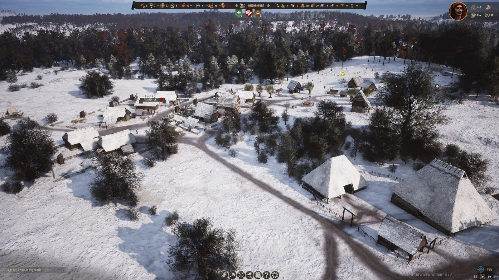 winter city view