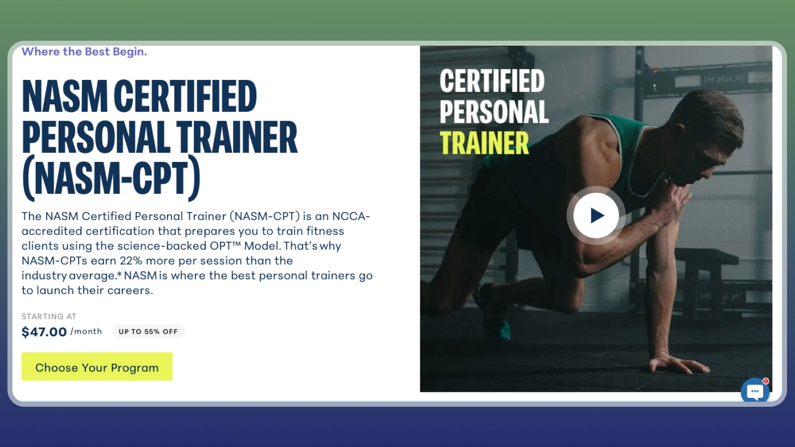 NASM website
