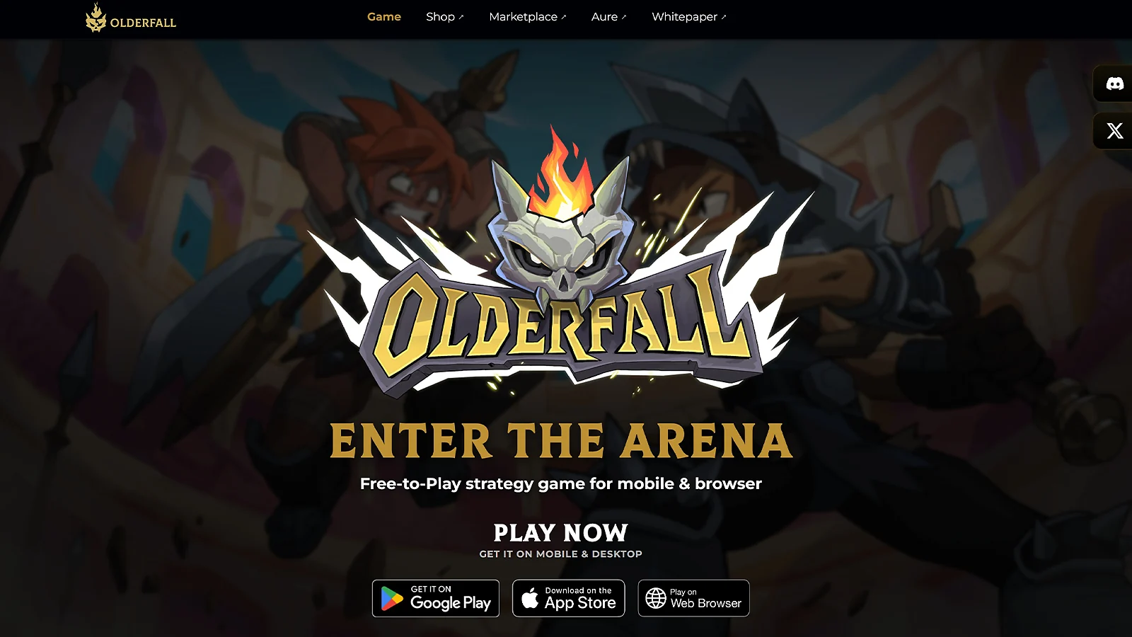 Página de inicio de Olderfall