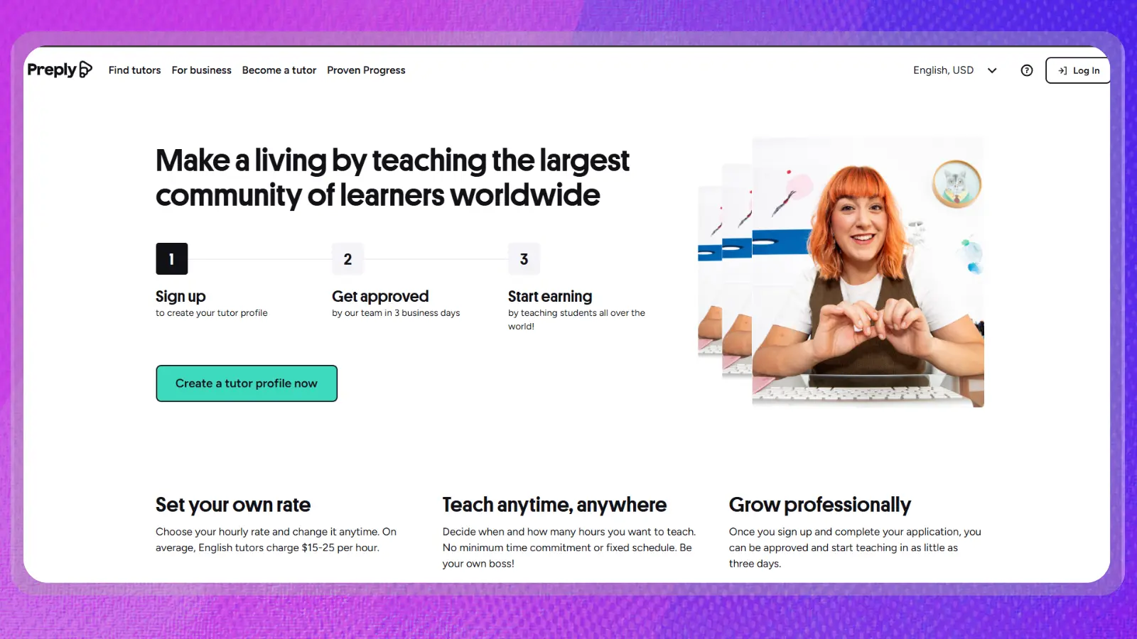 página web de Preply