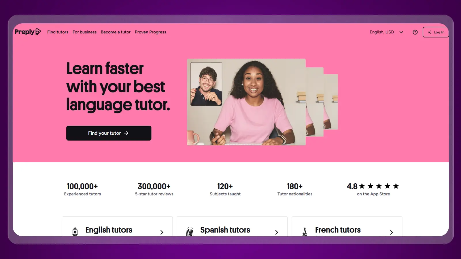 Página de solicitud para profesores de Preply