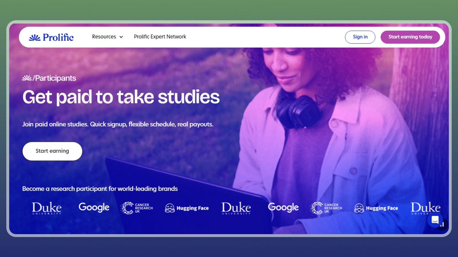 Prolific website
