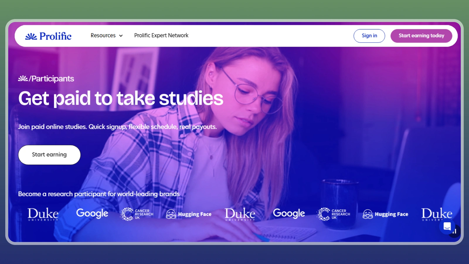 Prolific website
