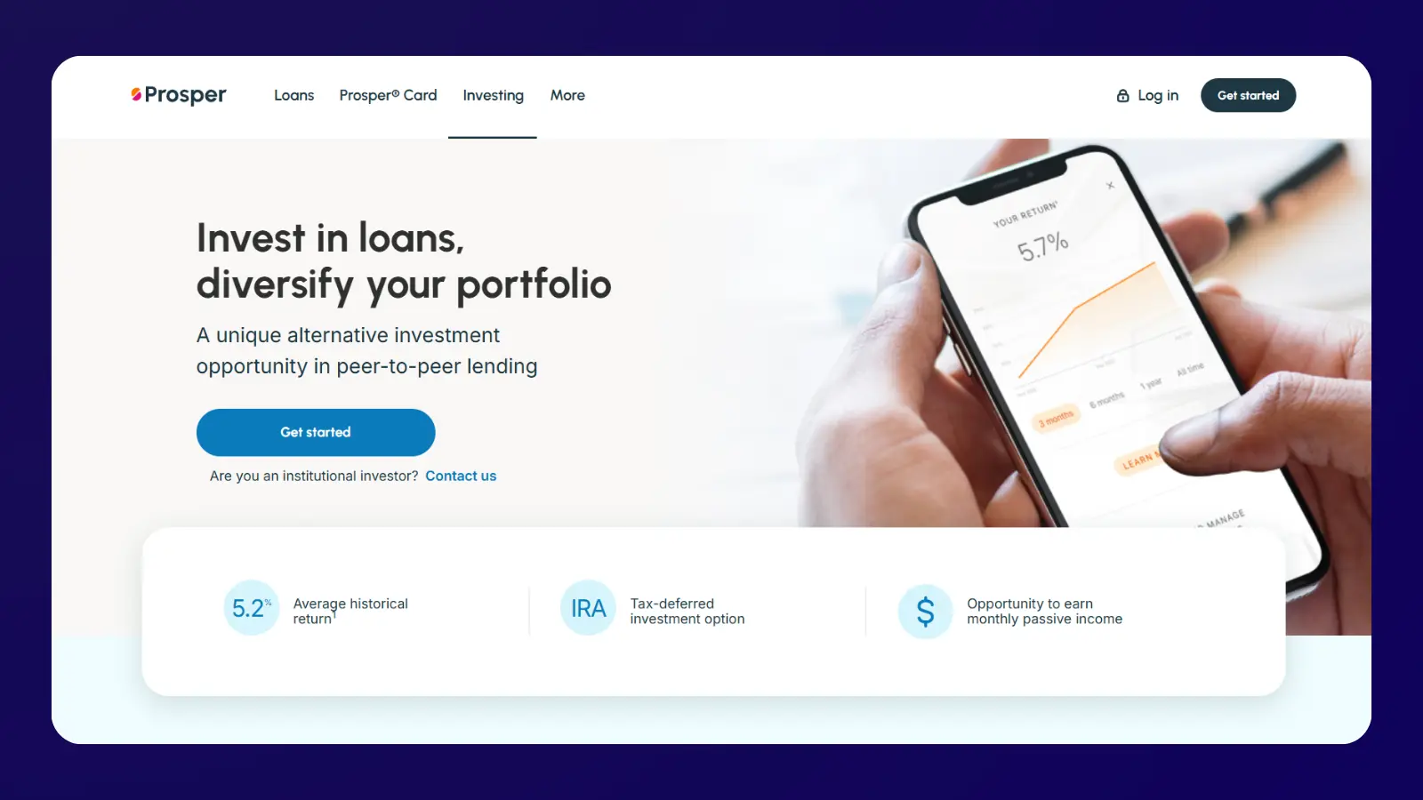 página web de Prosper