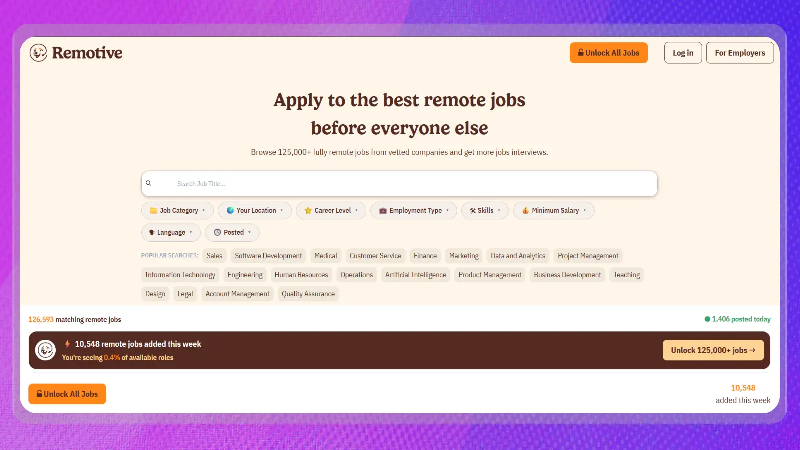 página web de Remotive