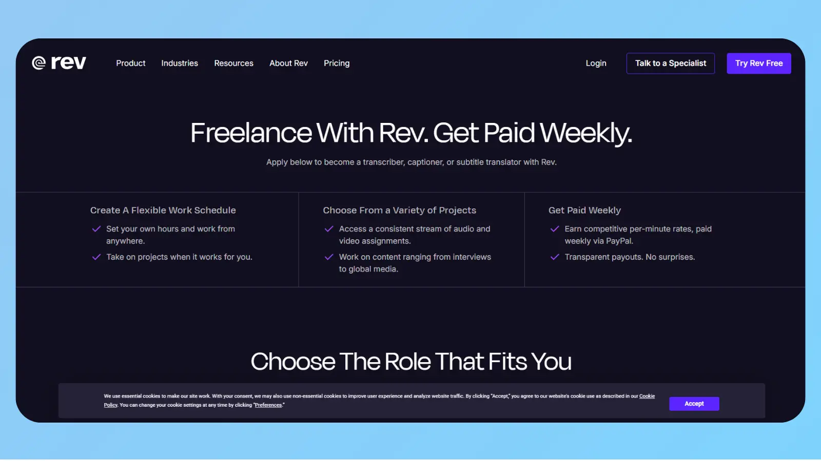 Rev website