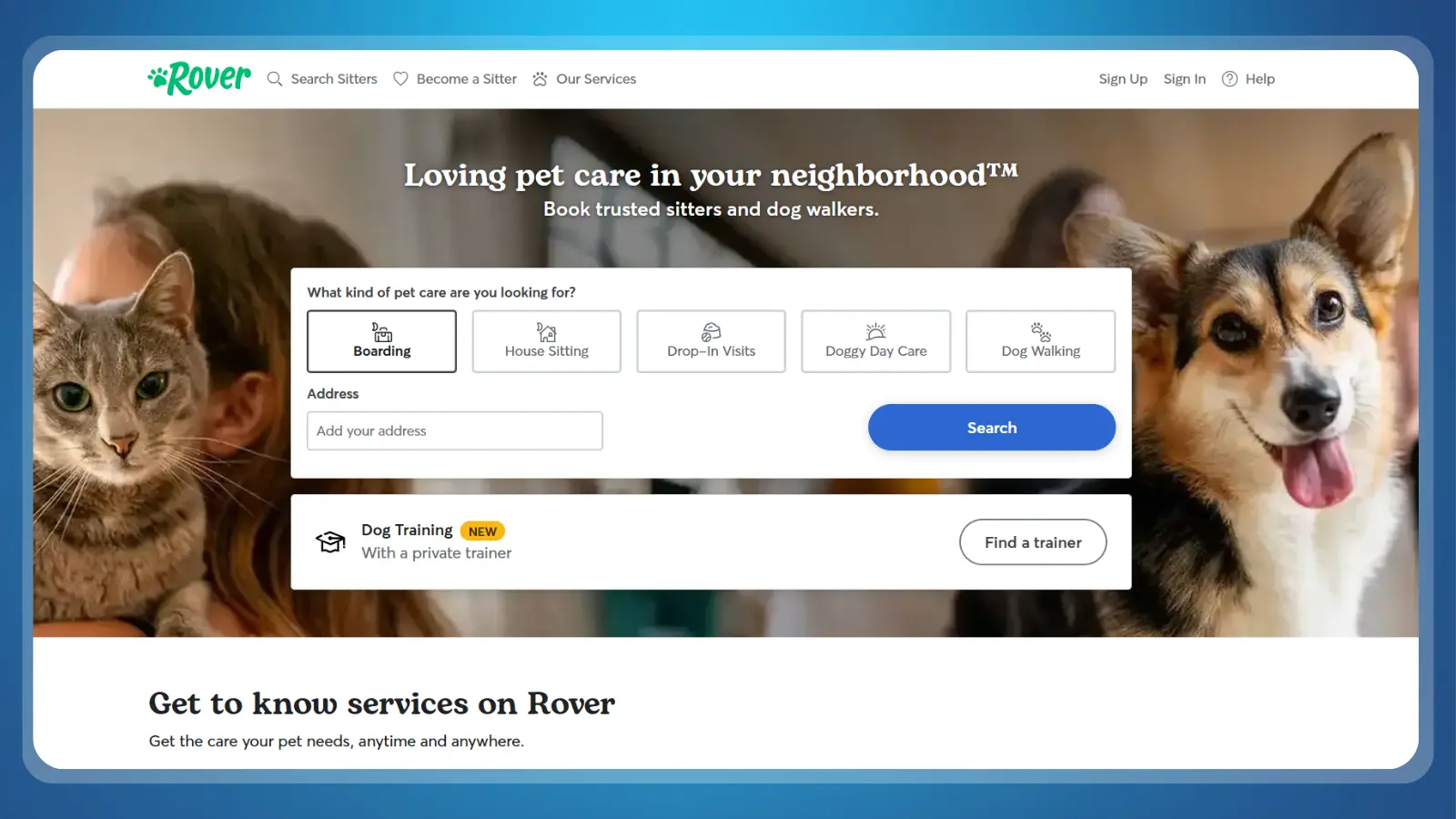 página web de Rover