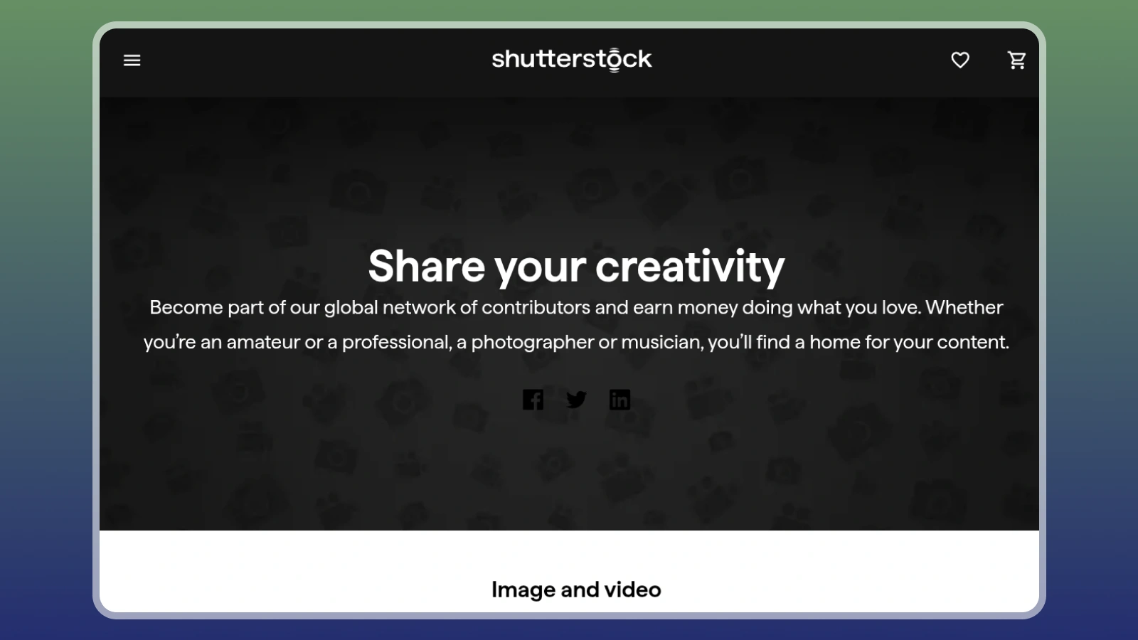 Shutterstock website