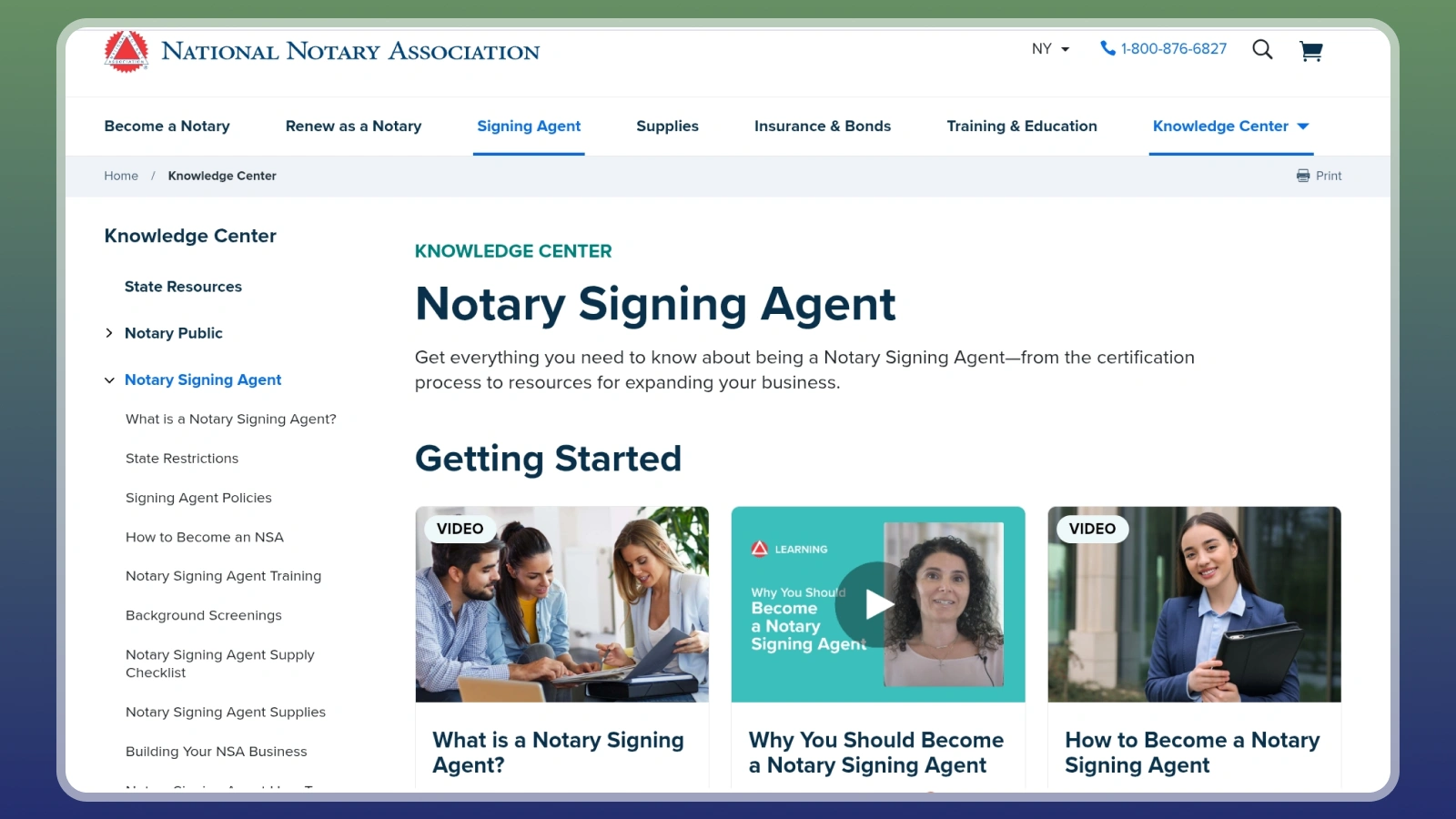 signing agent NNA website