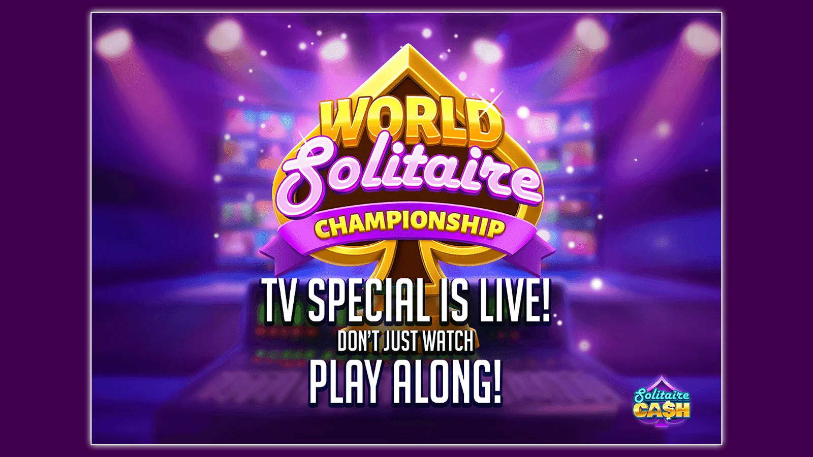 World Solitaire Championship TV special announcement for Solitaire Cash on Papaya