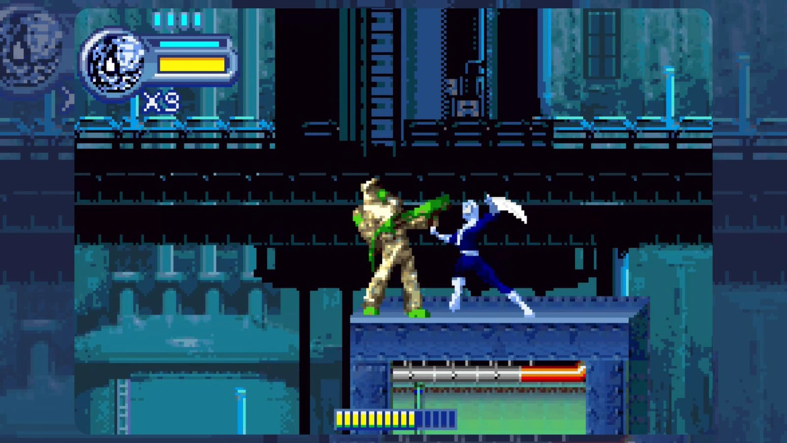Spider-Man fighting an enemy in the 2D game Spider-Man: Mysterio's Menace