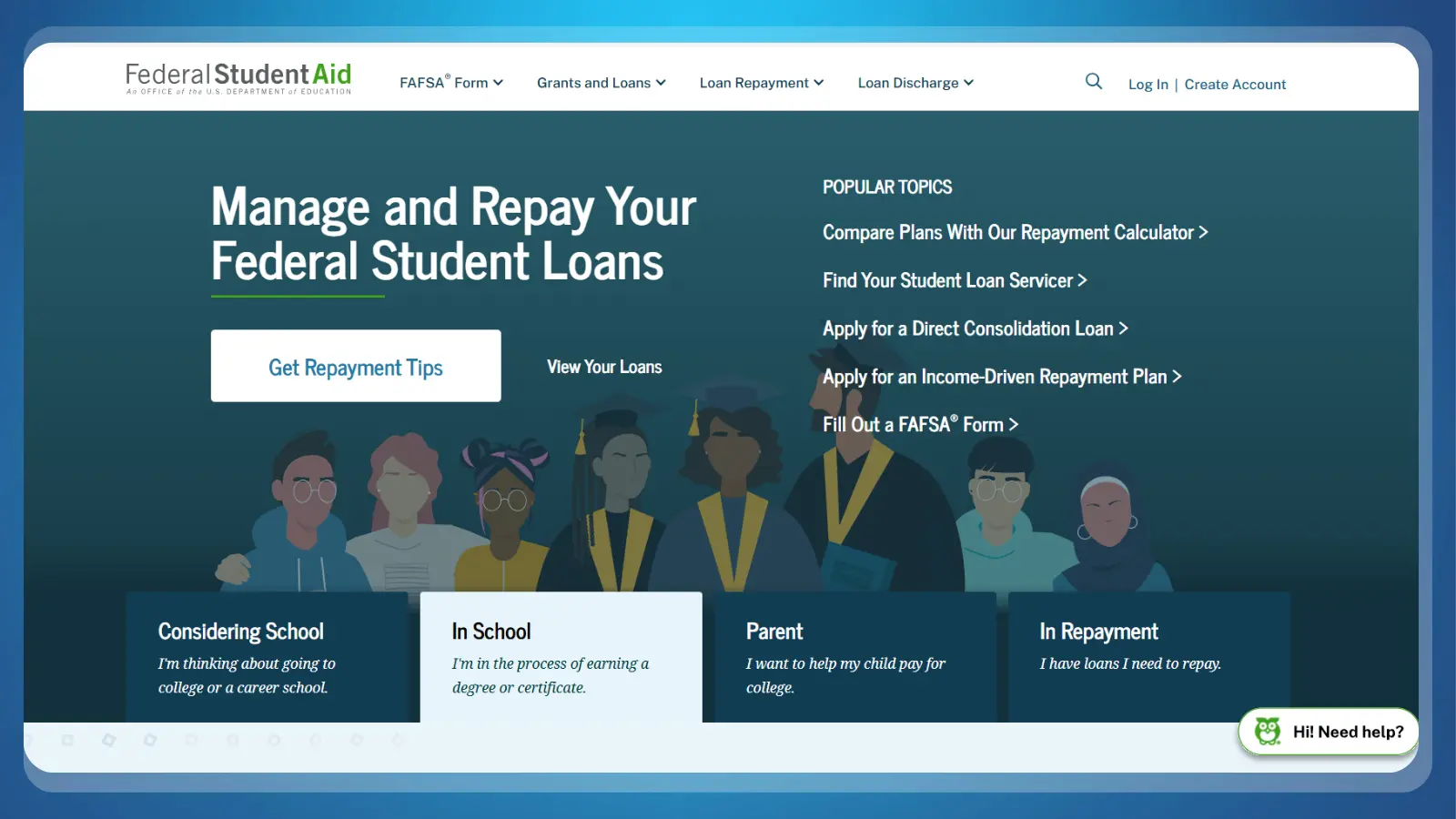 studentaid website