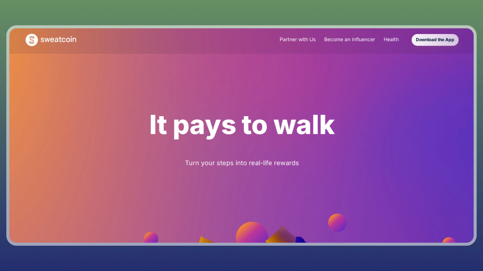 Sweatcoin website