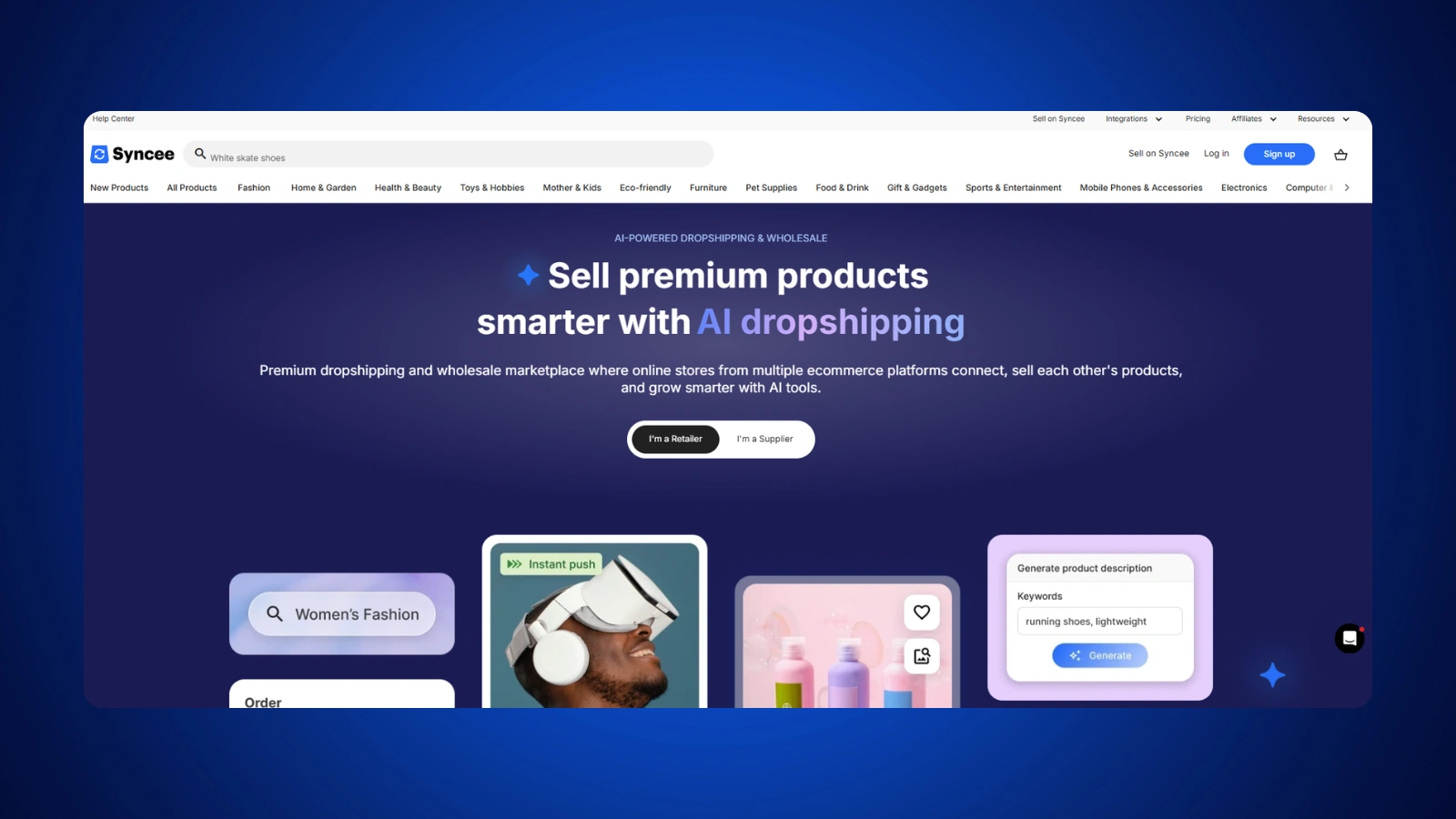 Syncee website or platform