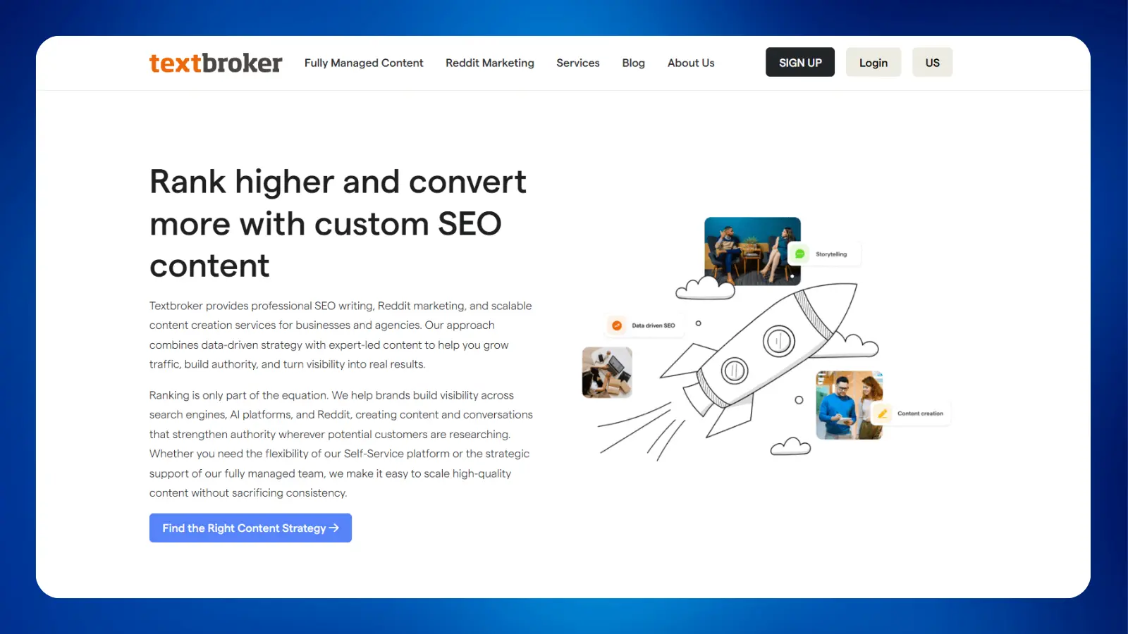 página web de Textbroker