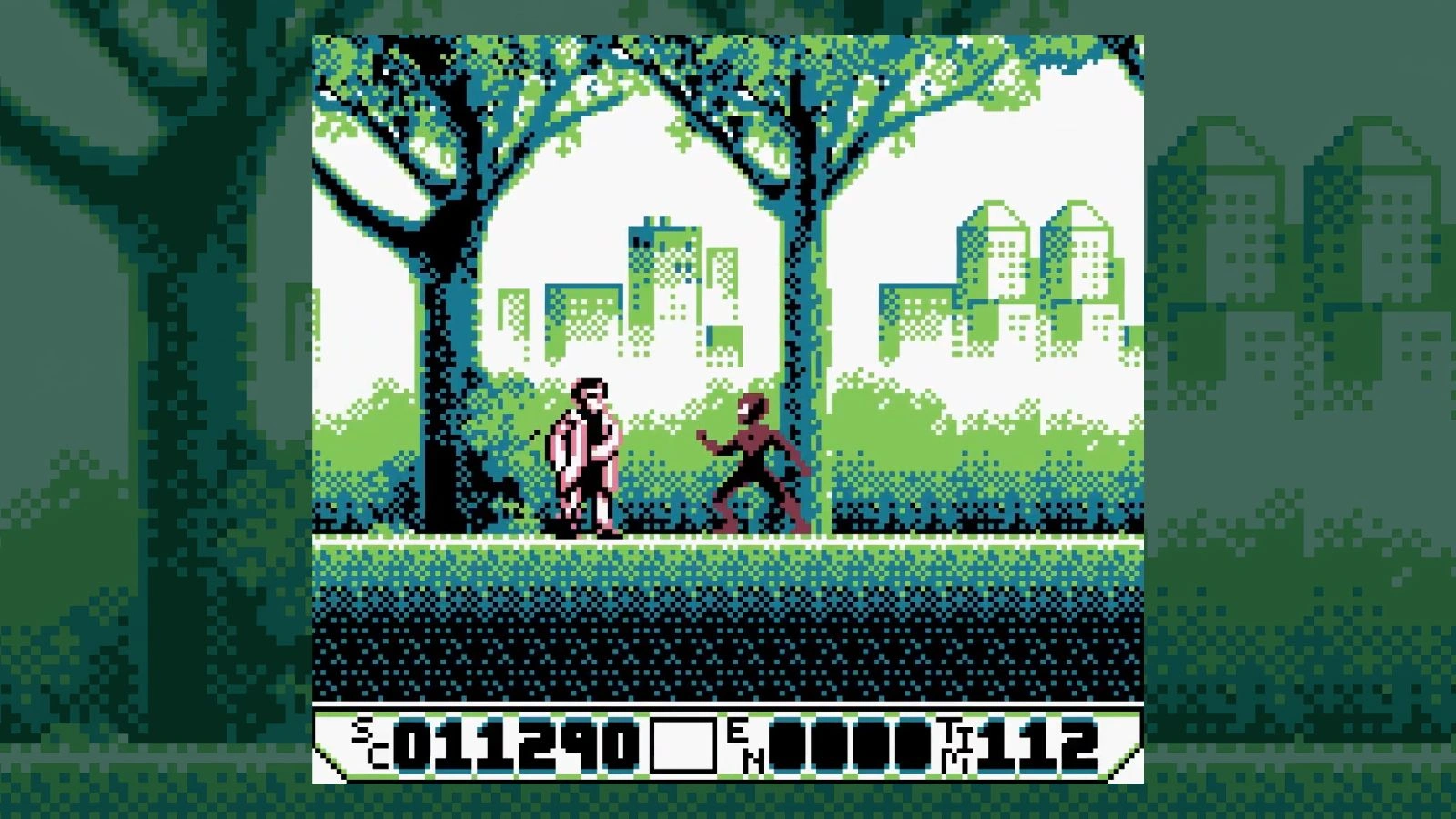 Spider-Man fighting enemies in a park