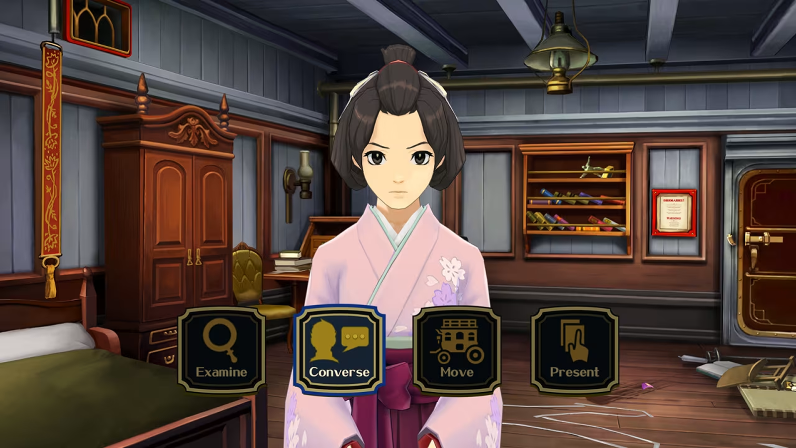 Melhor Mistério Histórico: The Great Ace Attorney Chronicles no menu do jogo