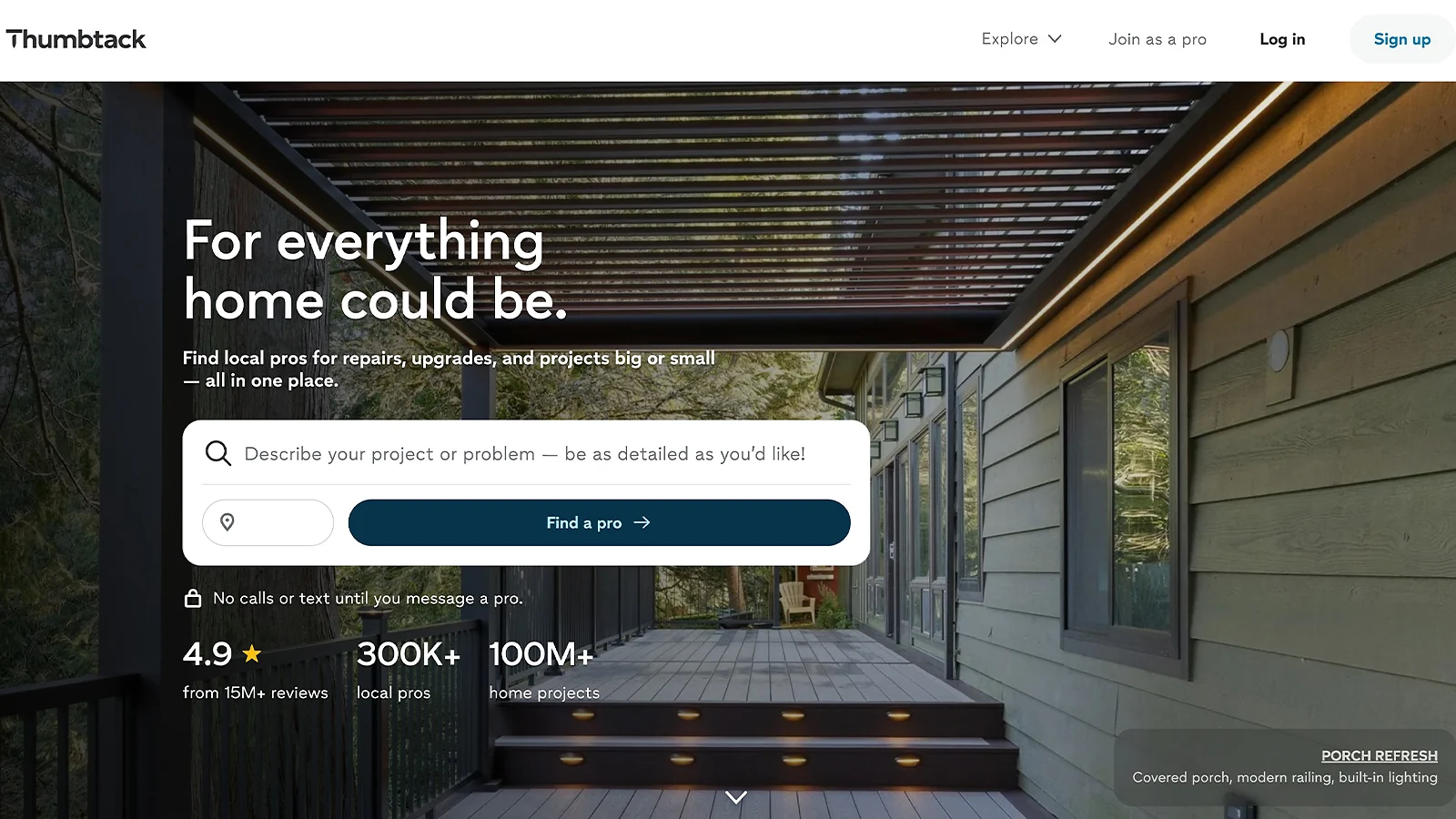 Thumbtack website