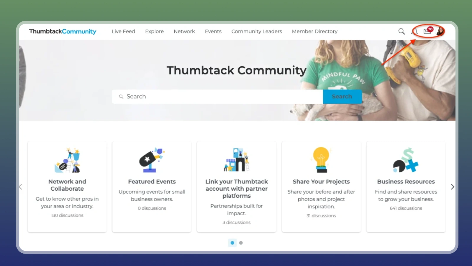 Thumbtack website