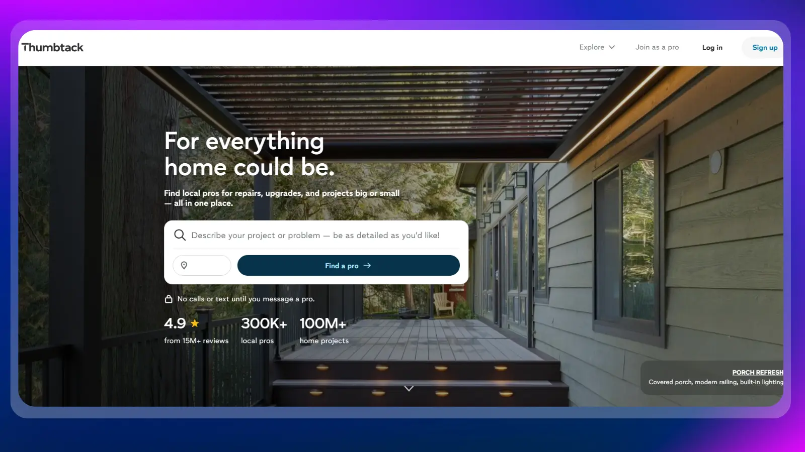 página web de Thumbtack
