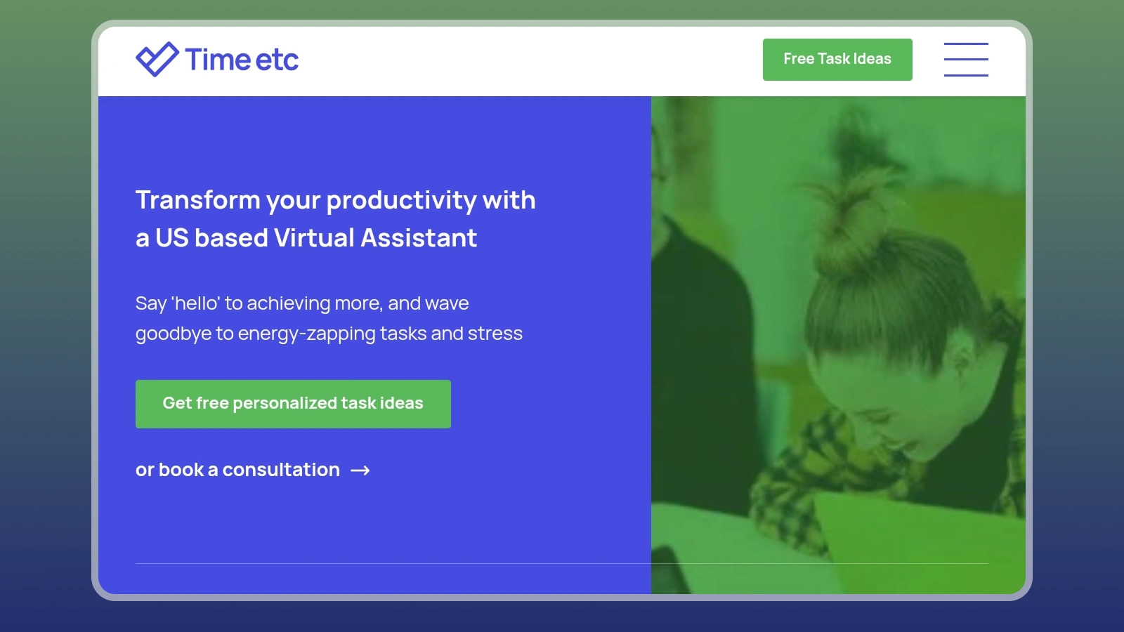 Time Etc website