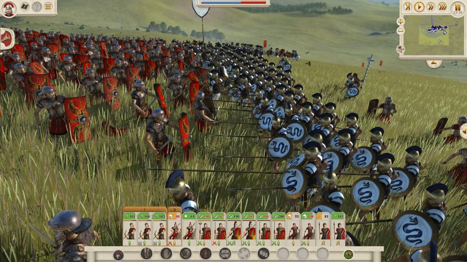Total War: ROME REMASTERED - O melhor para conquistar o Mediterrâneo antigo - Dois exércitos antigos enfrentam-se num campo de batalha gigantesco durante uma batalha tática