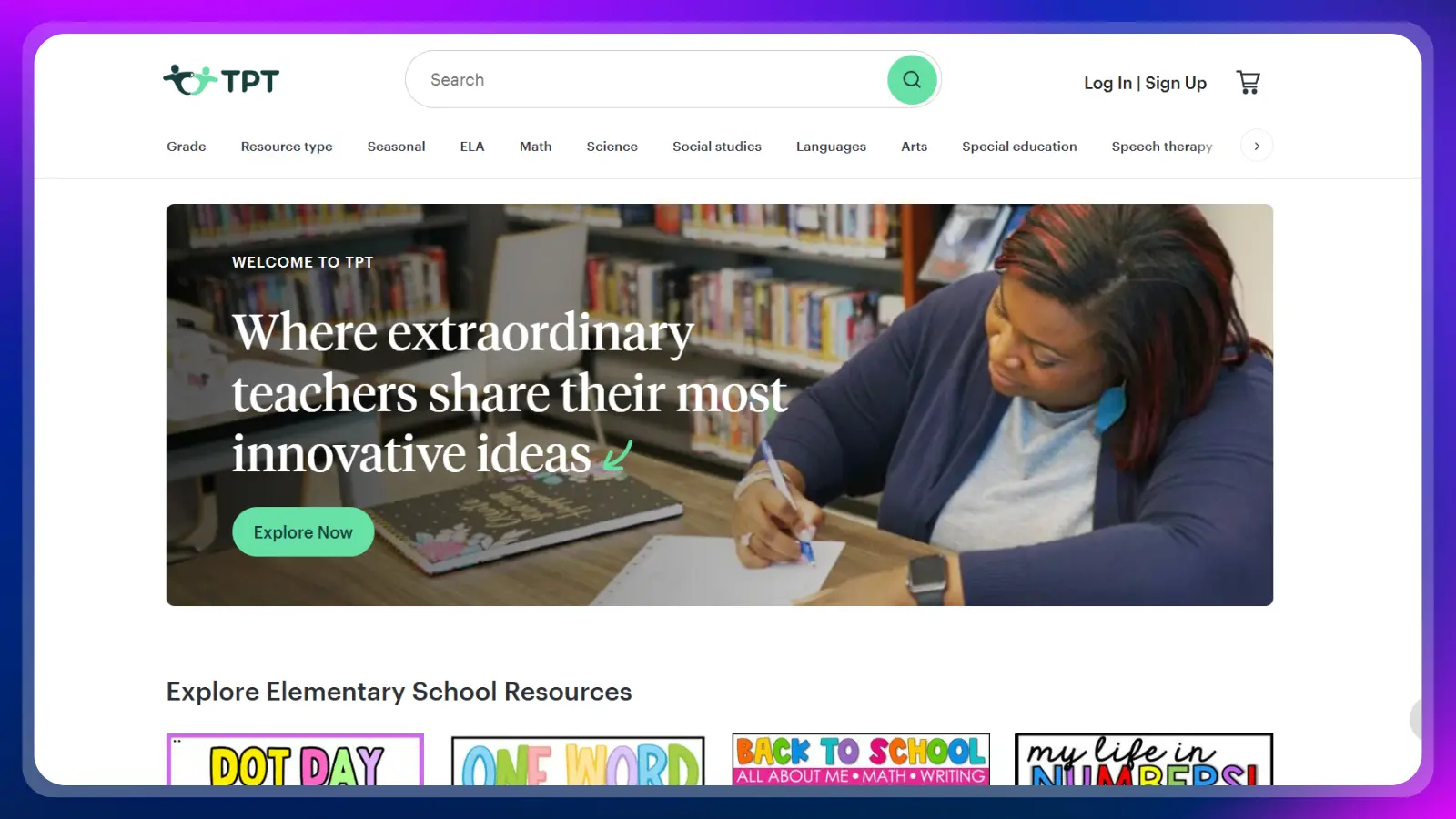 página web de TeachersPayTeachers