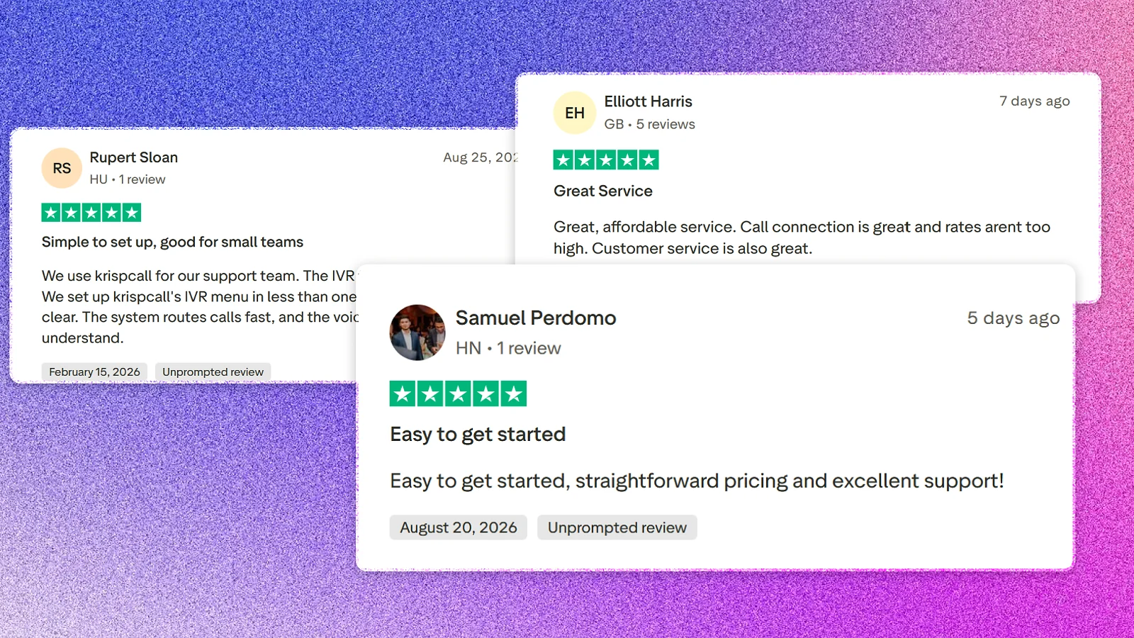 KrispCall trustpilot reviews