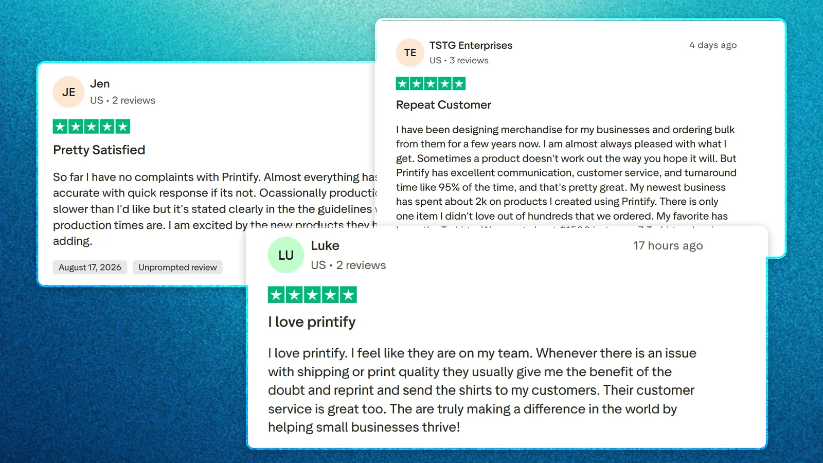 trustpilot reviews- is Printify legit?