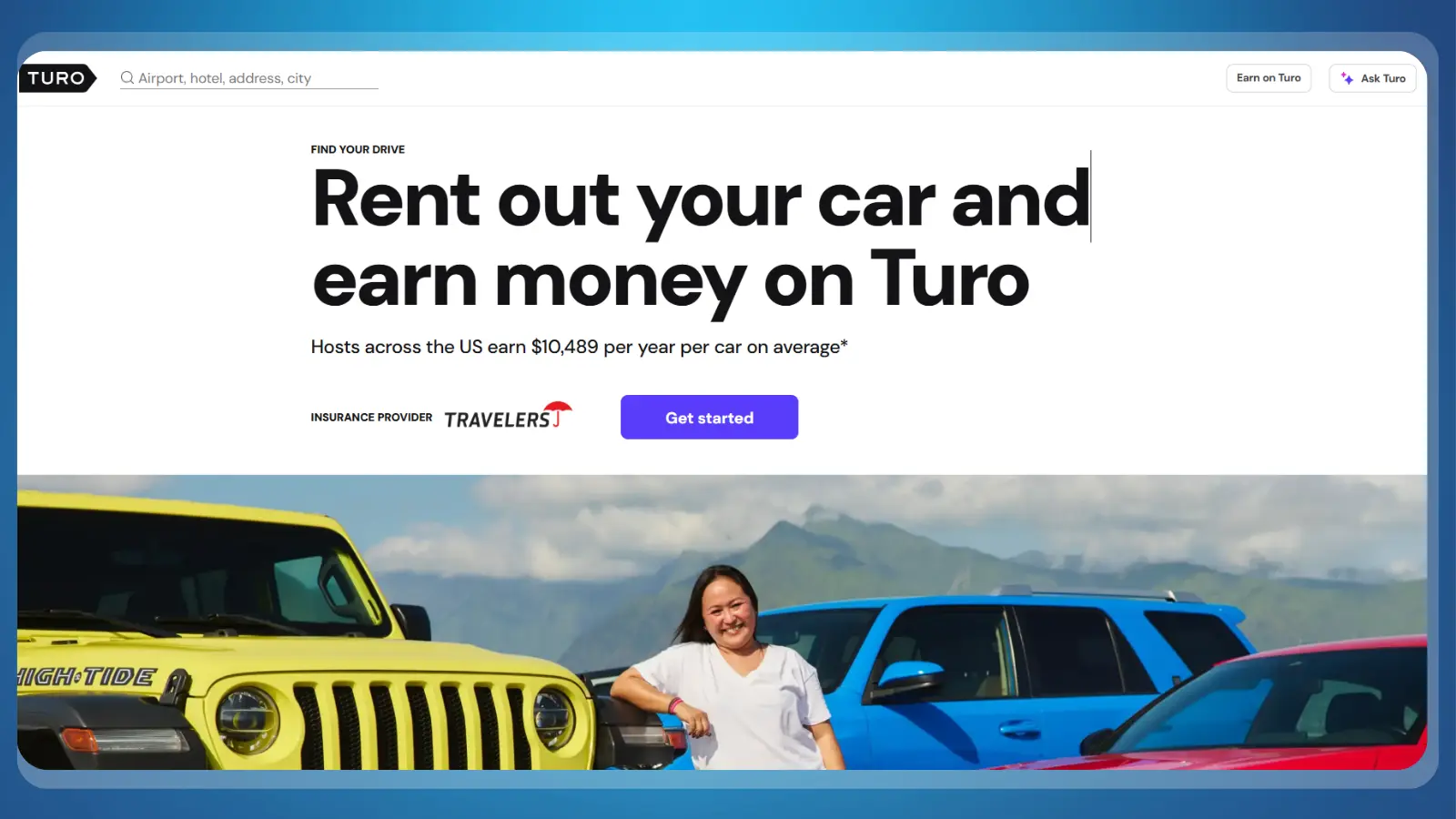 página web de Turo