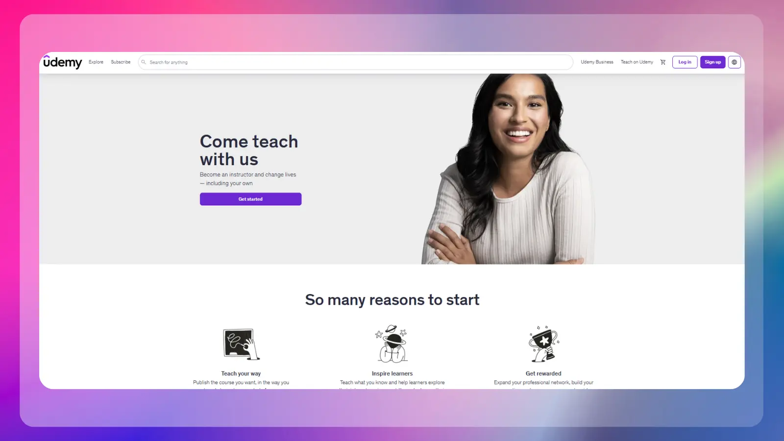 udemy website homepage