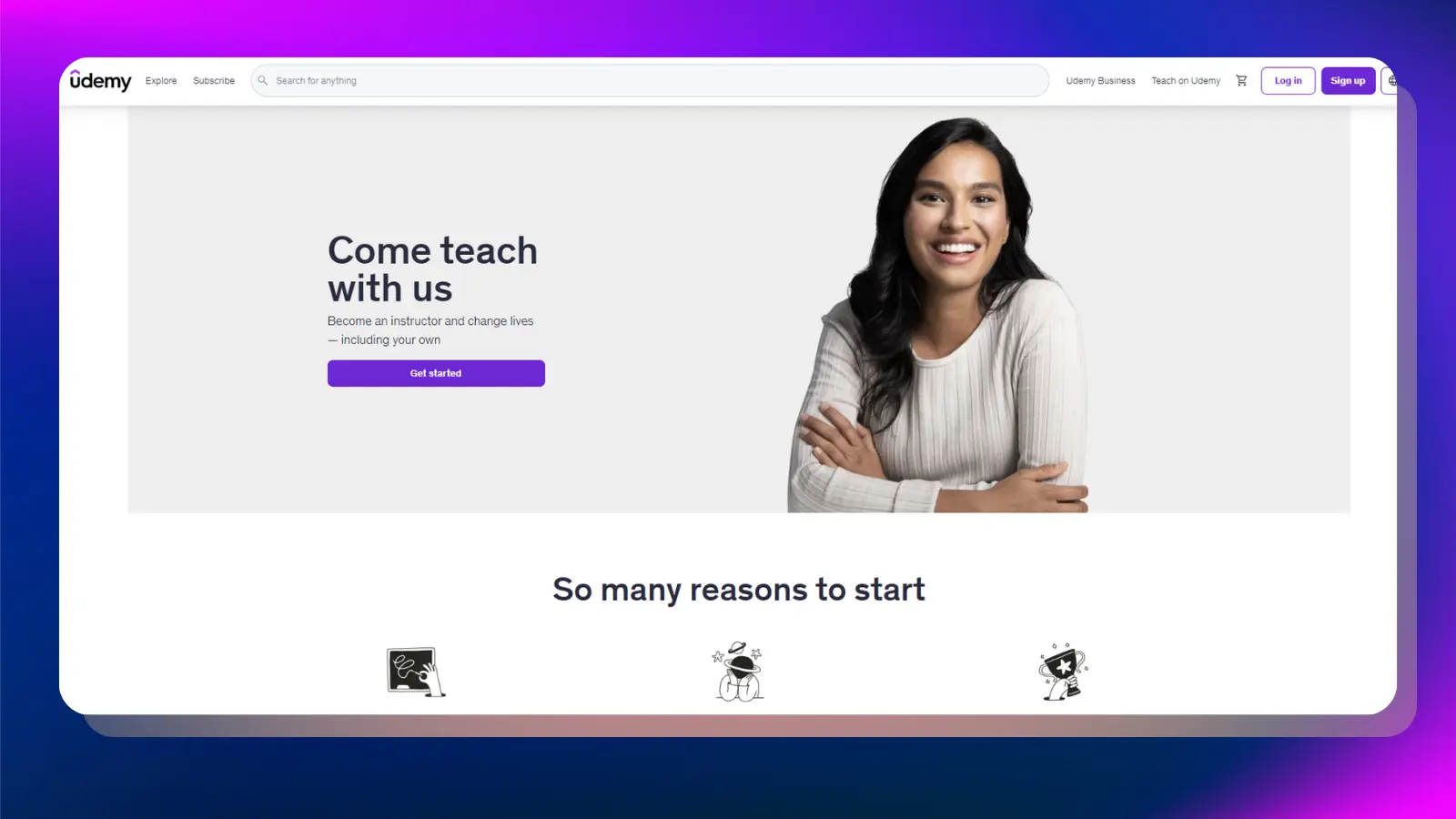 Udemy website