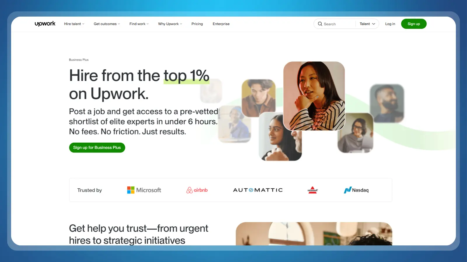 página web de Upwork