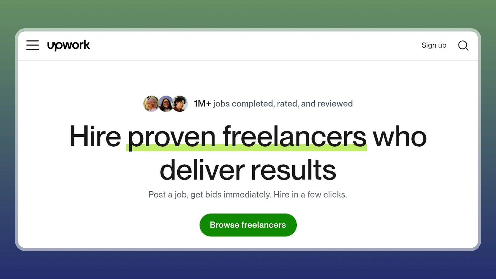 Upwork website homepage