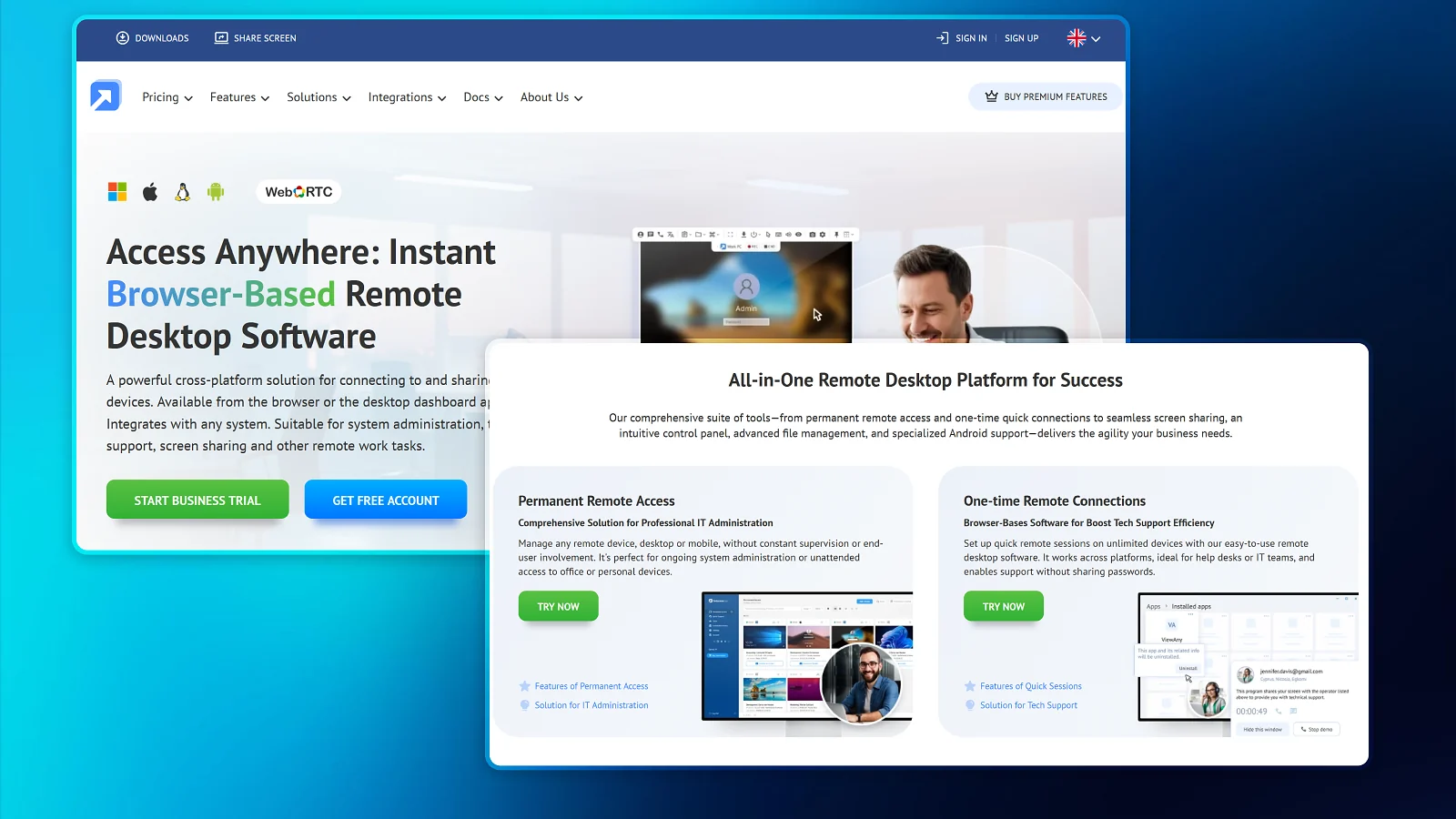 Getscreen.me website