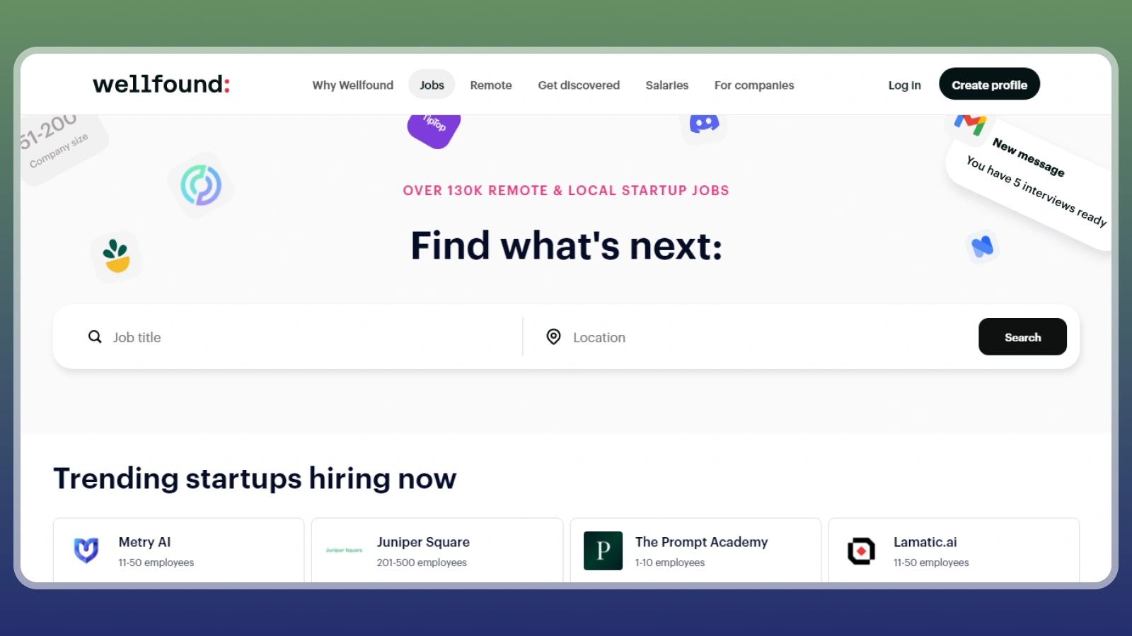 Wellfound website
