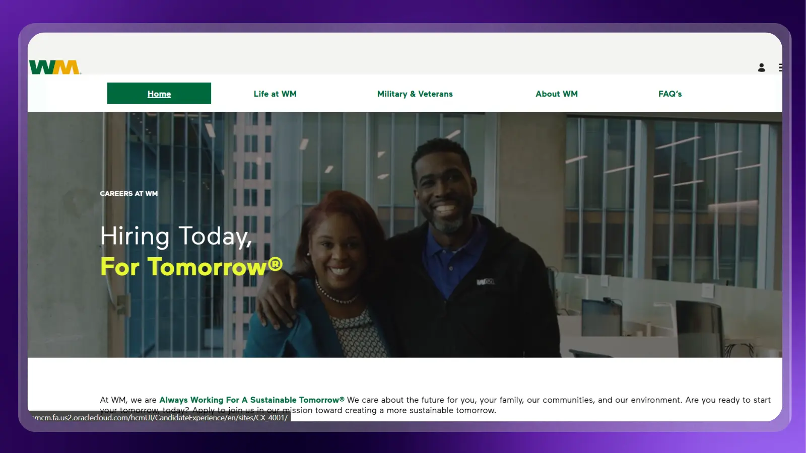wmcareers website