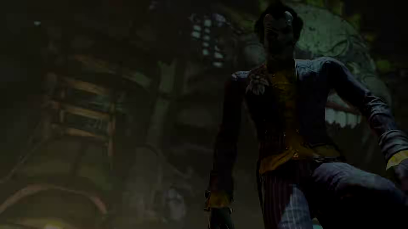 Batman: Arkham Collection zombified joker in dark corridor