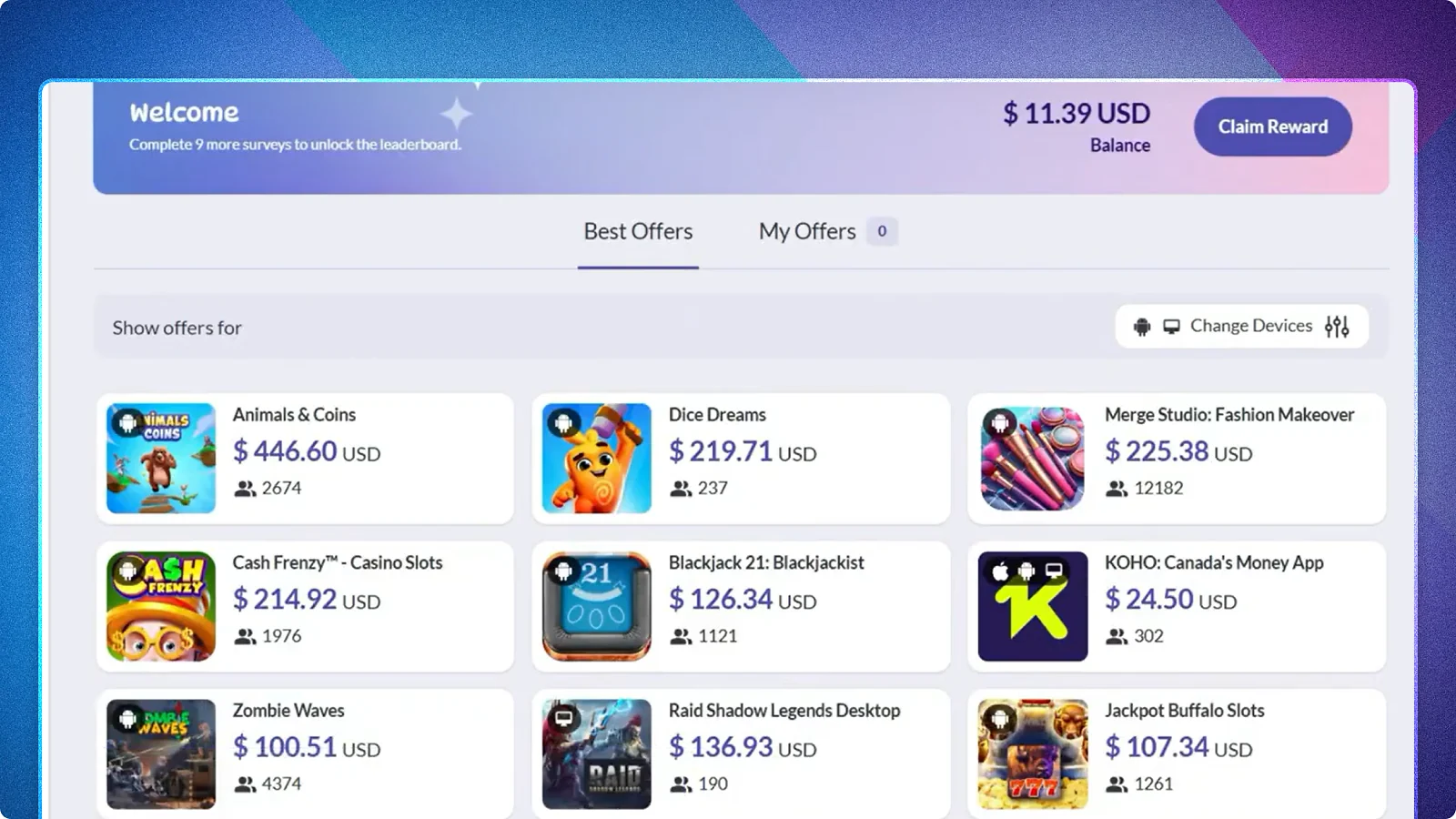 Best offers - listing on EarnStar