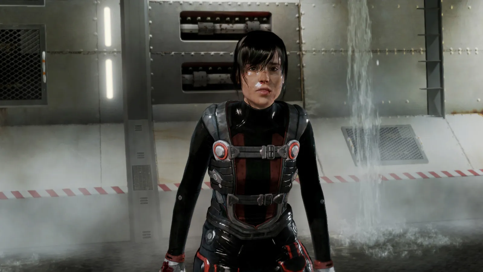 Beyond: Two Souls bloodied in black ops suit
