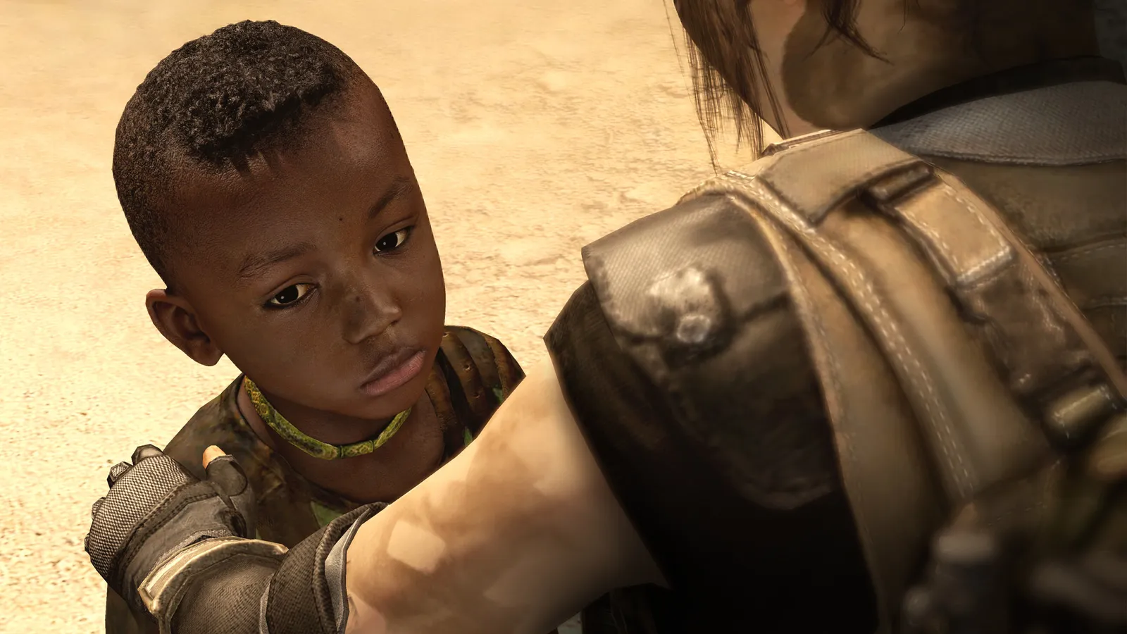Beyond: Two Souls comforting a young boy