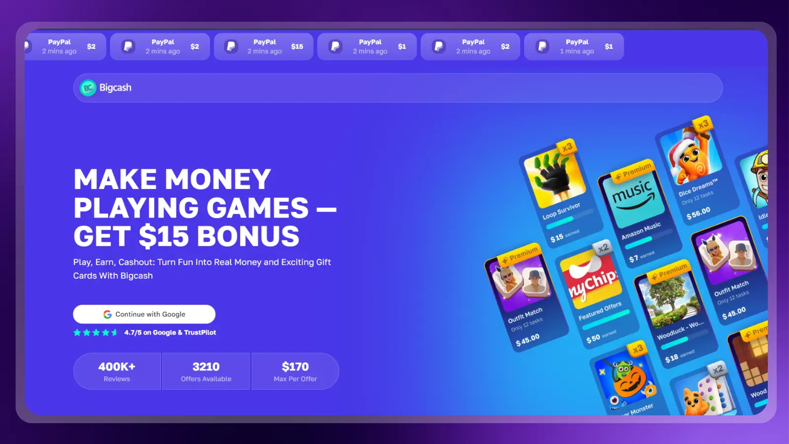 bigcash website