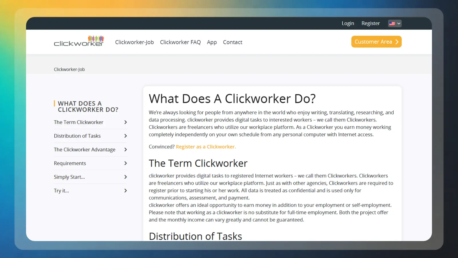 Clickworker website