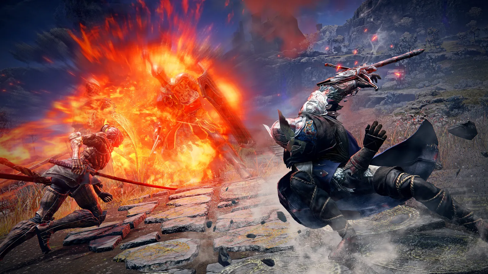 ELDEN RING NIGHTREIGN knight dodging explosive fire attack