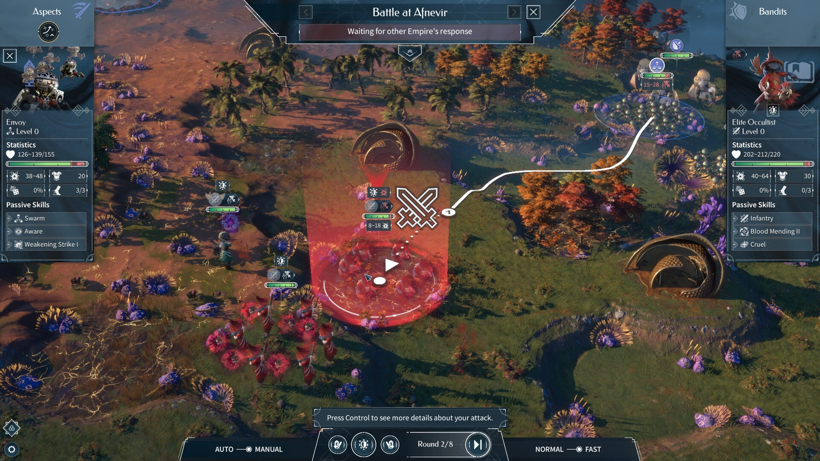 ENDLESS Legend™ 2 turn based battle at afnevir against bandit elite occultist